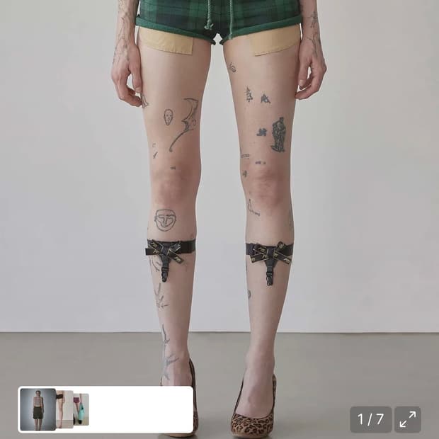 cottage shorts check 스컬프터