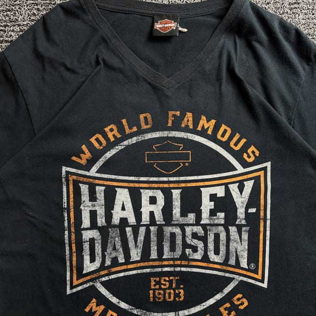 00s 할리데이비슨 오리지날 제인스빌 핑크스 반팔 3556