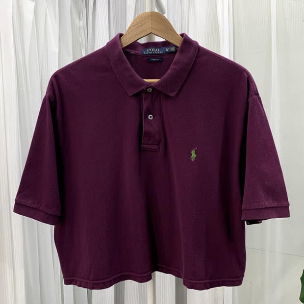 폴로 랄프로렌 POLO 세미 크롭 카라 반팔 티셔츠 1563