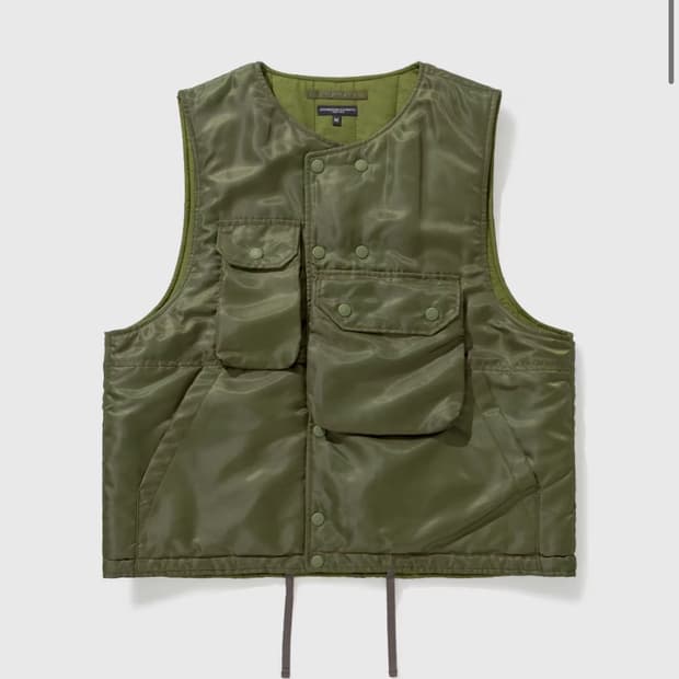 엔지니어드 가먼츠 카키 포켓 조끼 S