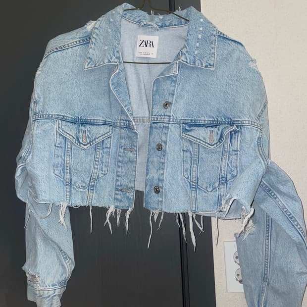 자라 크롭 데님 자켓