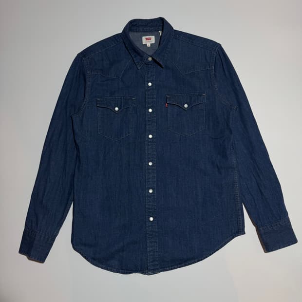 리바이스 웨스턴 인디고 데님 셔츠 