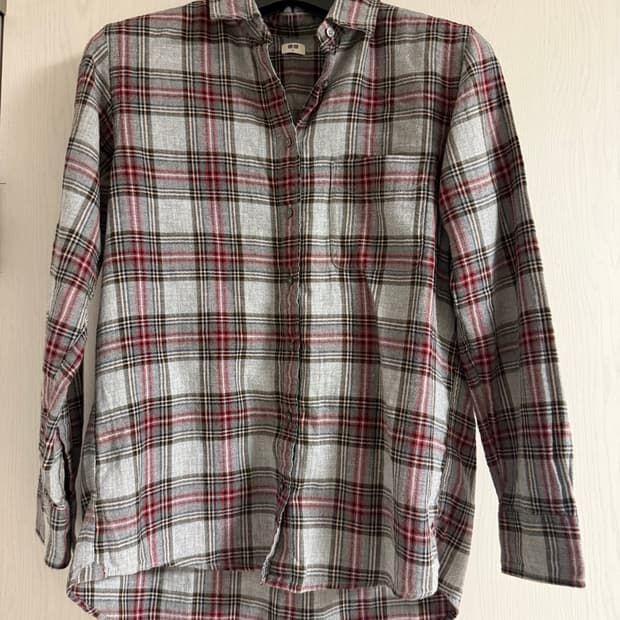 유니클로 플란넬 체크셔츠