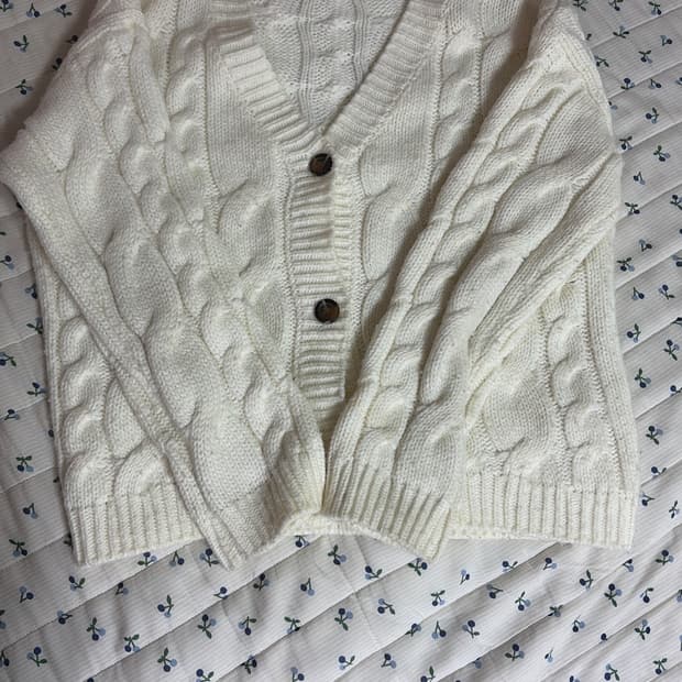 꽈배기 니트 가디건