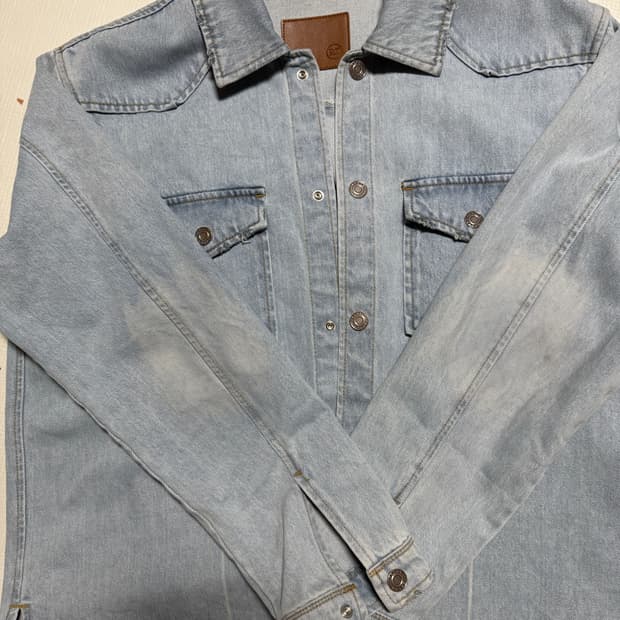 렉토 시그니처 데님 셔츠 