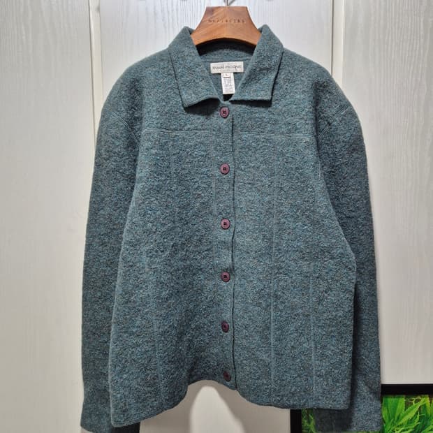 (세일)VTG.에반피콘 압축울 블루 그린 자켓