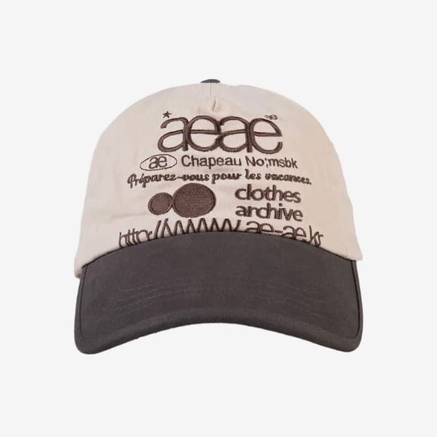 aeae 모자 WEB LOGO 5PANNEL CAP 차콜 모카