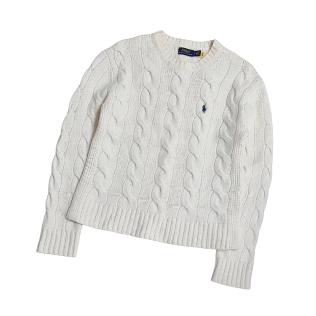폴로 랄프로렌 꽈배기 울 니트