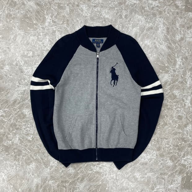 폴로 빅포니 니트 집업