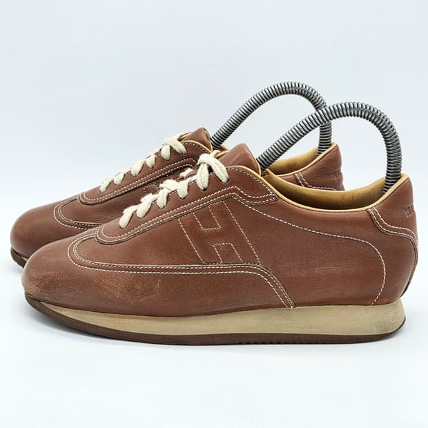 에르메스 우먼스 트레이너 슈즈 브라운 (37)