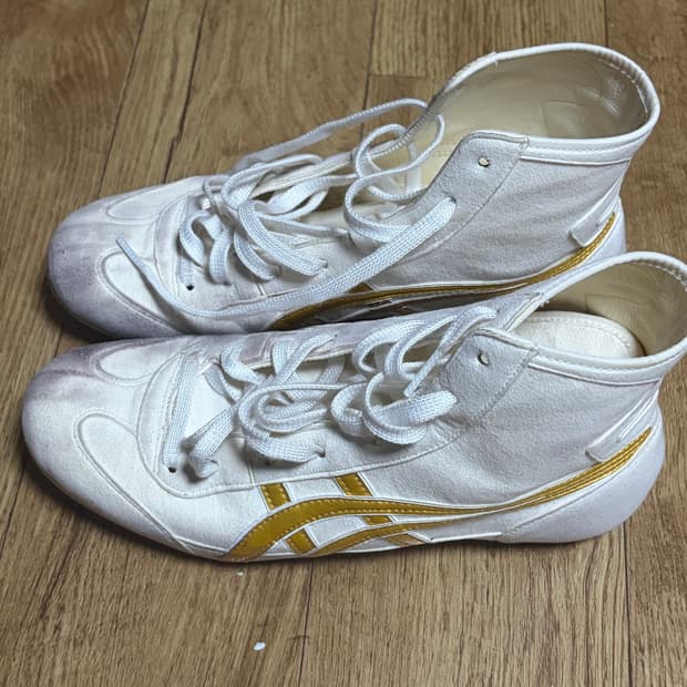 ASICS 레슬링화 화이트 골드 / 단종 희귀 모델 / 정품