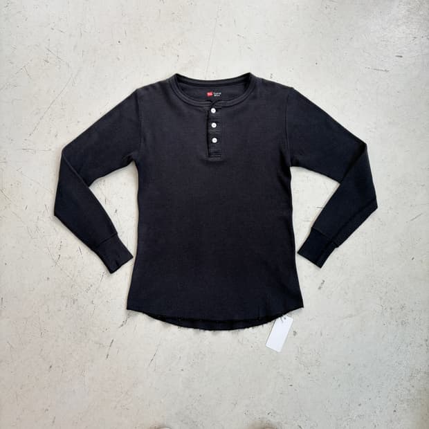 헤인즈 와플 헨리넥 티셔츠 M