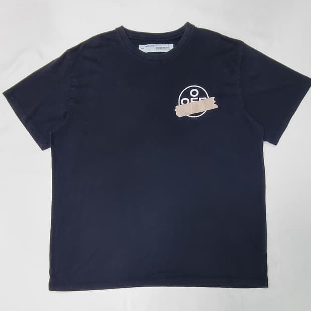 오프화이트 테이프 애로우 반팔 L _ 남성,사진확인 필수