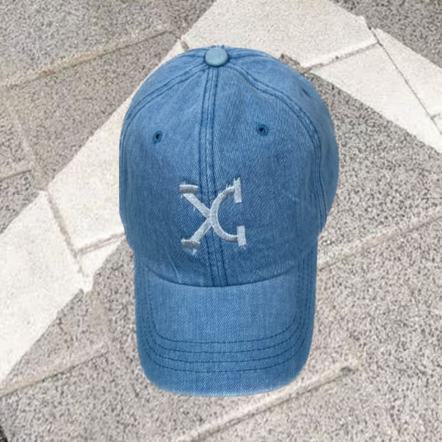 xc스튜디오 연청 데님 볼캡