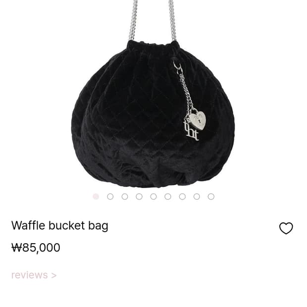 (새상품) 쓰리타임즈 와플 버킷백