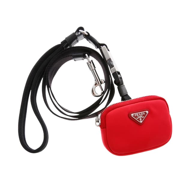 새상품 프라다 강아지 리드줄 목줄 배변 봉투 파우치 목줄