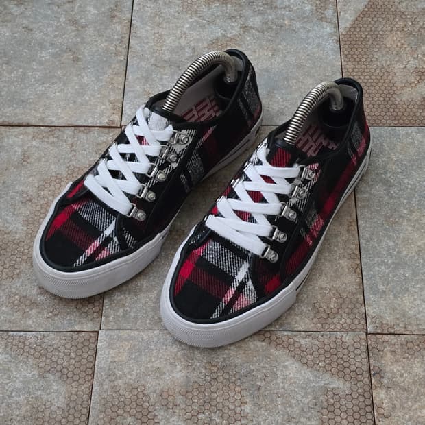 (230)타미힐피거 힐 체크 스니커즈