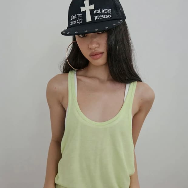 Cross Mesh Cap Black