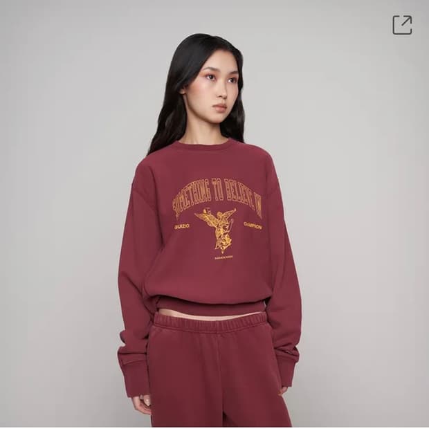 Champion × Guizio 리버스위브 스웻셔츠