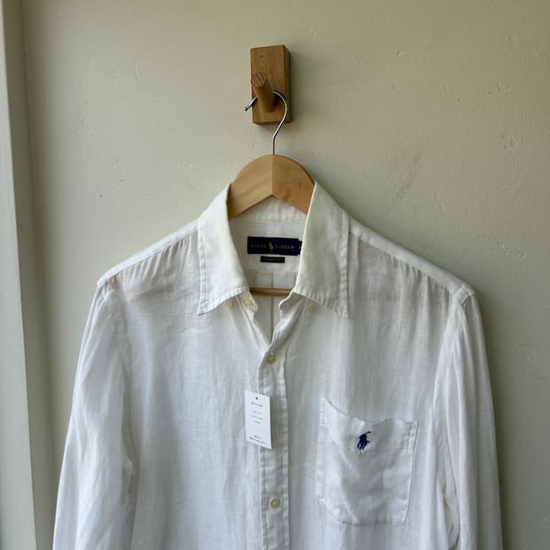 16723 - 폴로 랄프로렌 화이트 린넨 셔츠 