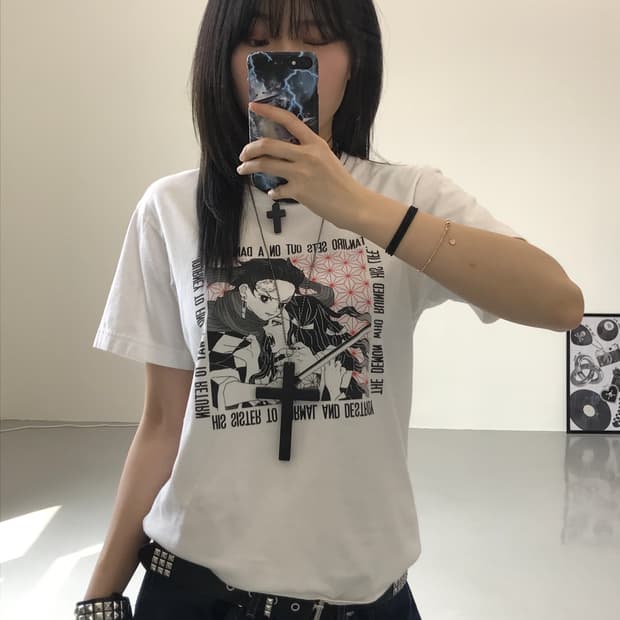 귀멸의 칼날 프린팅 반팔 