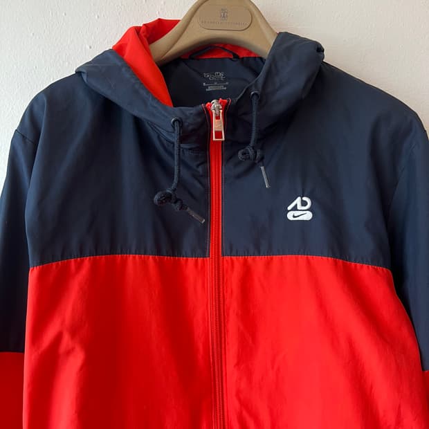 나이키 남성 레드 매쉬바람막이점퍼 후드집업점퍼