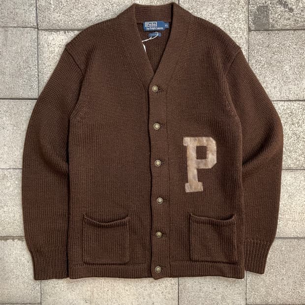 폴로 랄프로렌 울 레터맨 가디건