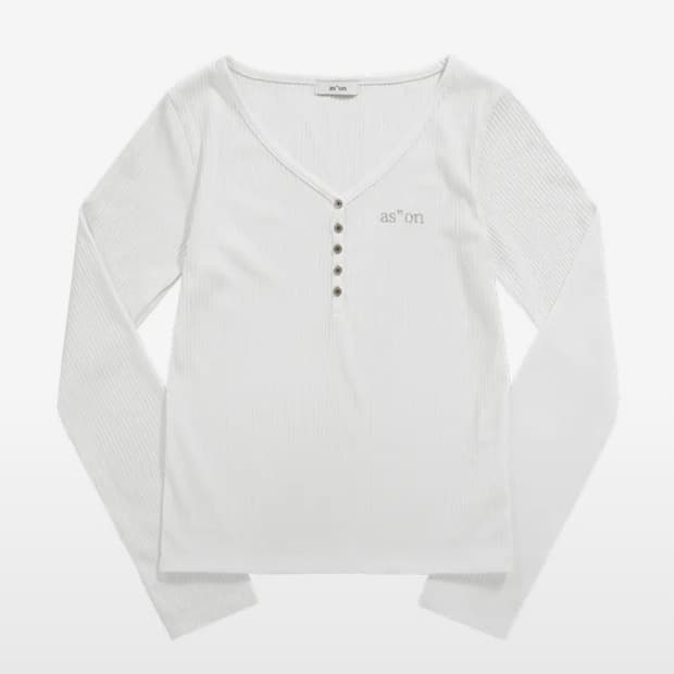 애즈온 롱슬리브 화이트
