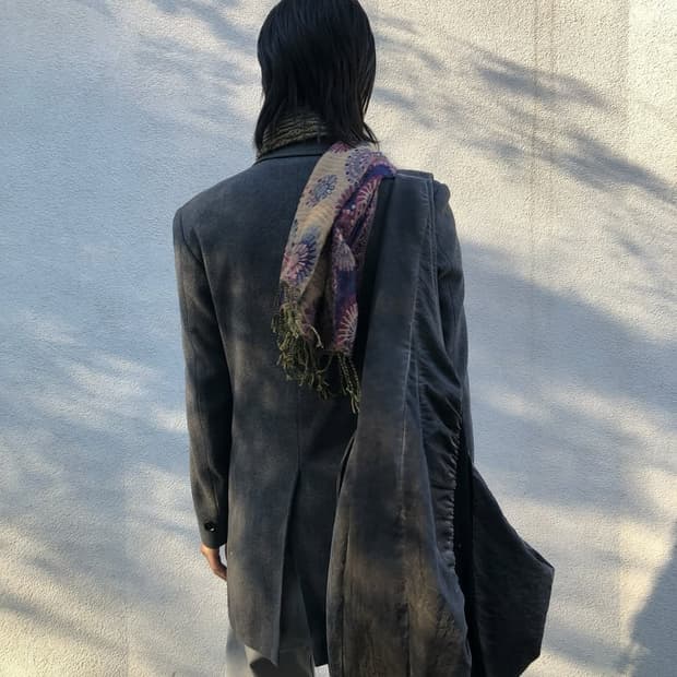 플라워 리버서블 스카프 머플러