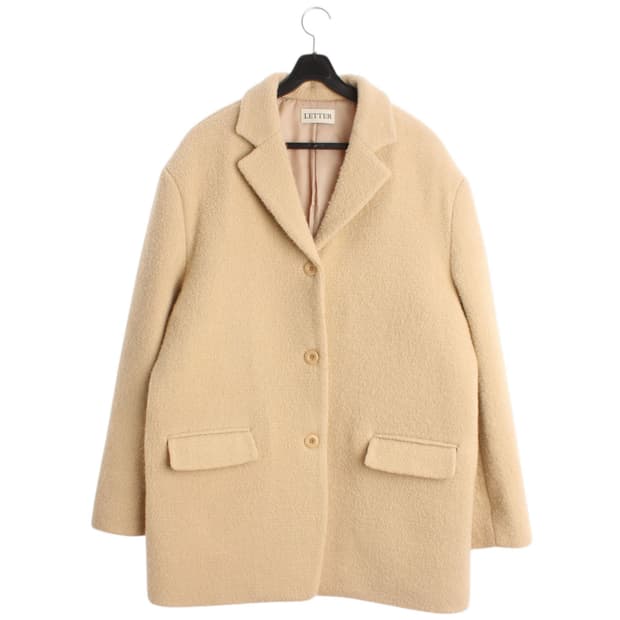 우먼FREE 레터 테디 코트
