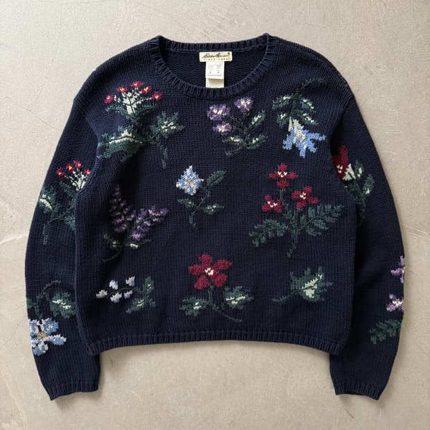 Eddie Bauer Flower Patterned Knit
