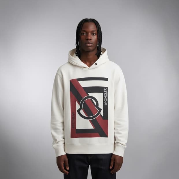 .L/ 몽클레어 지니어스 프린팅 로고 후드티