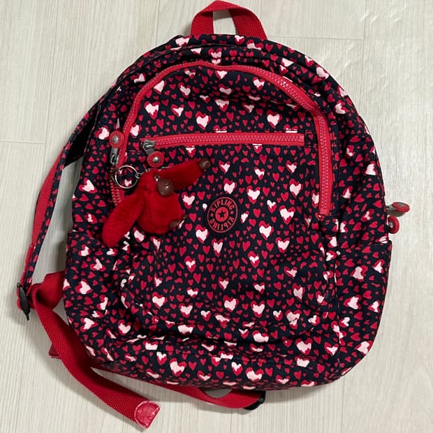 ❤️유일매물 키플링 핑크 하트도트 백팩 ❤️