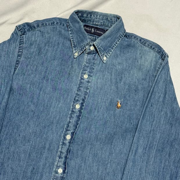 S 폴로랄프로렌 샴브레이 코튼 셔츠