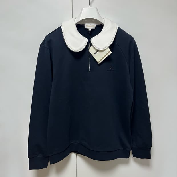 [6,8]슈슈통 25fw 돌 카라 스웨트셔츠/네이비