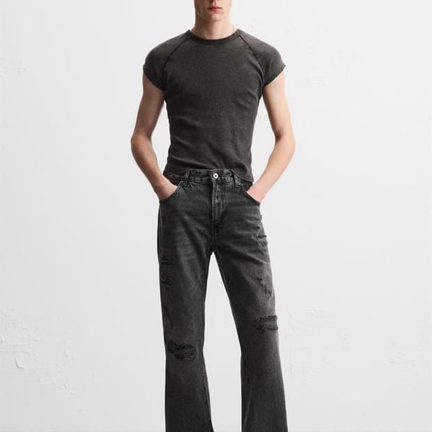 ZARA 디스트로이드 플레어핏 생로랑맛