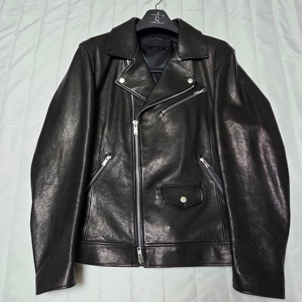 [48]느와르라르메스 더블라이더 양가죽자켓 블랙 약105