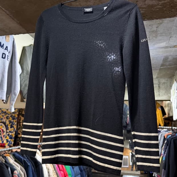 90s CHANEL 샤넬 포인트 캐시미어 니트