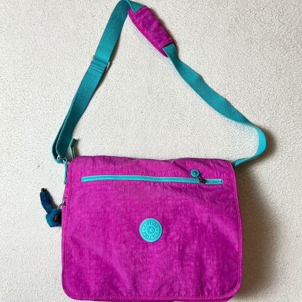 키플링 00's Y2K 핑크 민트 고랄라 크로스백 A1850