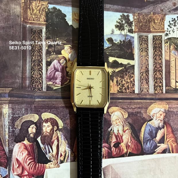 1990s Seiko Spirit Gold Tank Quartz