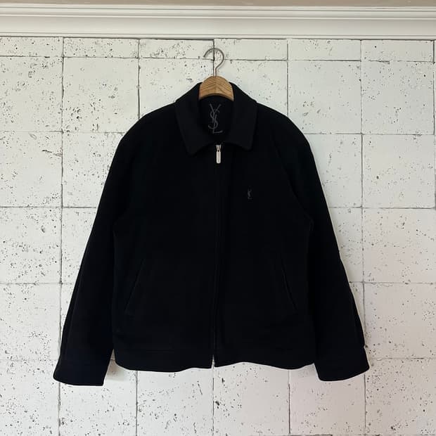 105 YSL 입생로랑 모직 블루종 블랙