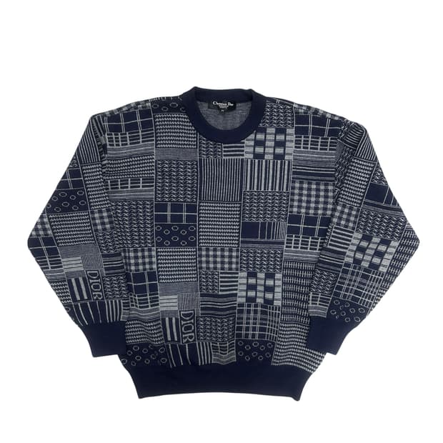 크리스찬디올 90s 플레이드 니트(95)