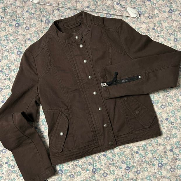 라라미미 washed biker jacket