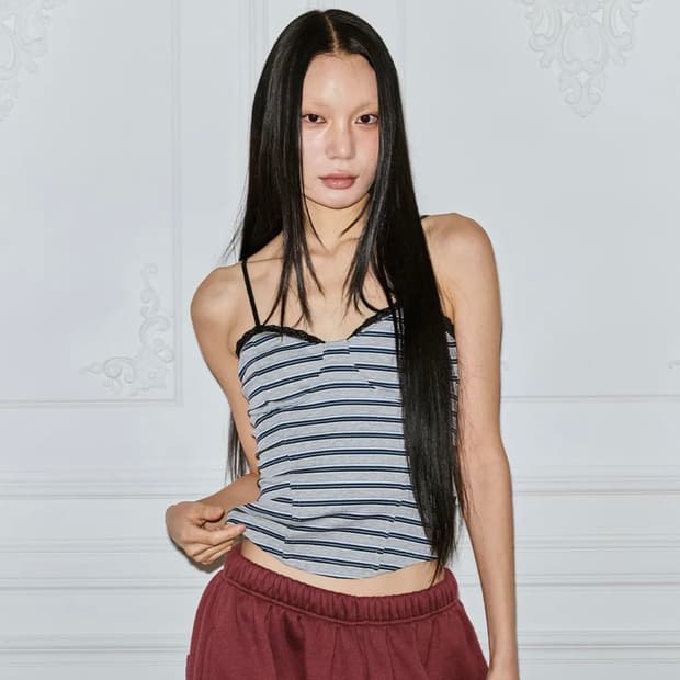 미스테리어스호텔 lace stripe corset