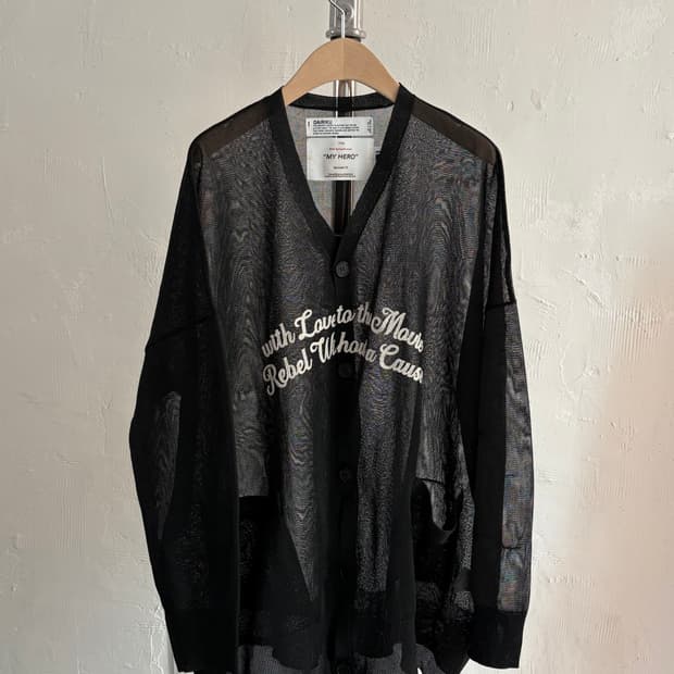 DAIRIKU 다이리쿠 메쉬 엠브로이드 가디건