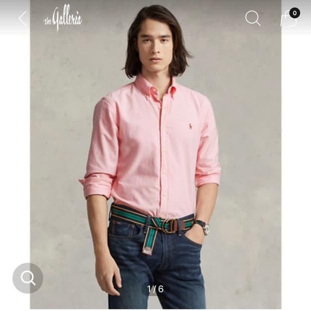 새상품 폴로 랄프로렌 남성 옥스포드 셔츠 핑크 m