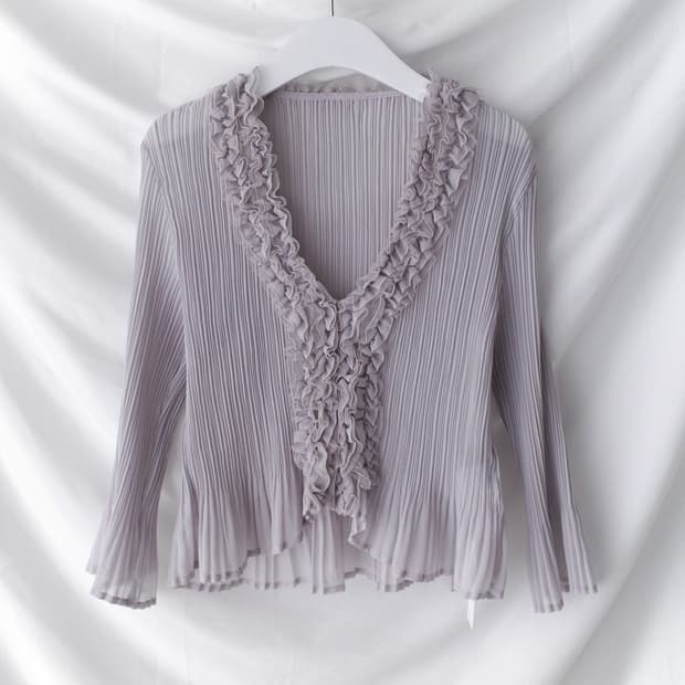 frill pleats cardigun