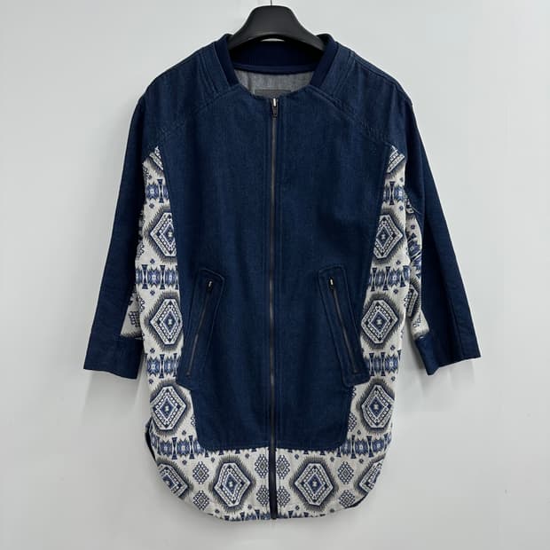 90 쥬시쥬디 여자 루즈핏 패턴 데님 집업