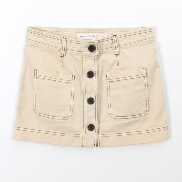 이자벨마랑 에뚜왈 Isabel Marant 아이보리 베이지 스티치 데님 