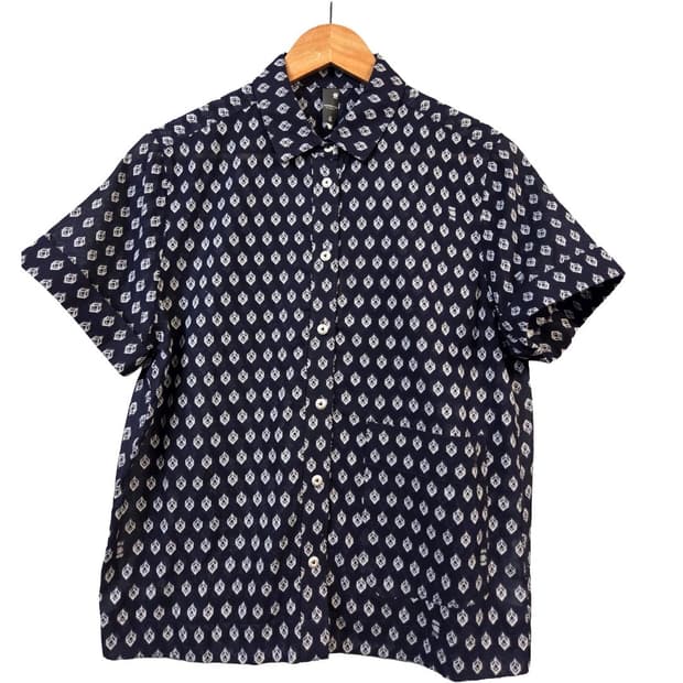 G-STAR RAW 패턴 반팔 셔츠 네이비(M)